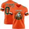 Custom Orange Green-White Authentic Football Jersey