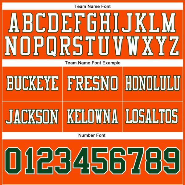Custom Orange Green-White Authentic Football Jersey