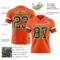 Orange0562-2 Custom Orange Kelly Green-White Authentic Football Jersey