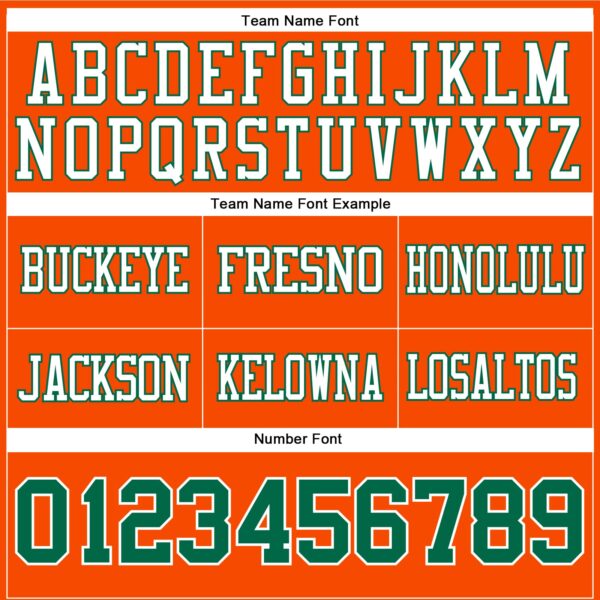 Custom Orange Kelly Green-White Authentic Football Jersey