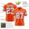 Orange0563-2 Custom Orange White-Light Blue Authentic Football Jersey