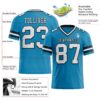 Custom Panther Blue White-Black Authentic Football Jersey