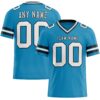 Custom Panther Blue White-Black Authentic Football Jersey