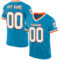 PantherBlue0083 Custom Panther Blue White-Orange Mesh Authentic Throwback Football Jersey