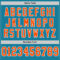 PantherBlue0084-3 Custom Panther Blue Orange-White Mesh Authentic Throwback Football Jersey