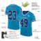 Custom Panther Blue Navy-White Mesh Authentic Throwback Football Jersey