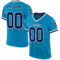 Custom Panther Blue Navy-White Mesh Authentic Throwback Football Jersey