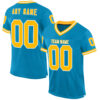 Custom Panther Blue Gold-White Mesh Authentic Throwback Football Jersey
