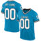 Custom Panther Blue White-Black Mesh Authentic Throwback Football Jersey