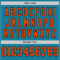 PantherBlue0094-3 Custom Panther Blue Orange-Black Mesh Authentic Throwback Football Jersey