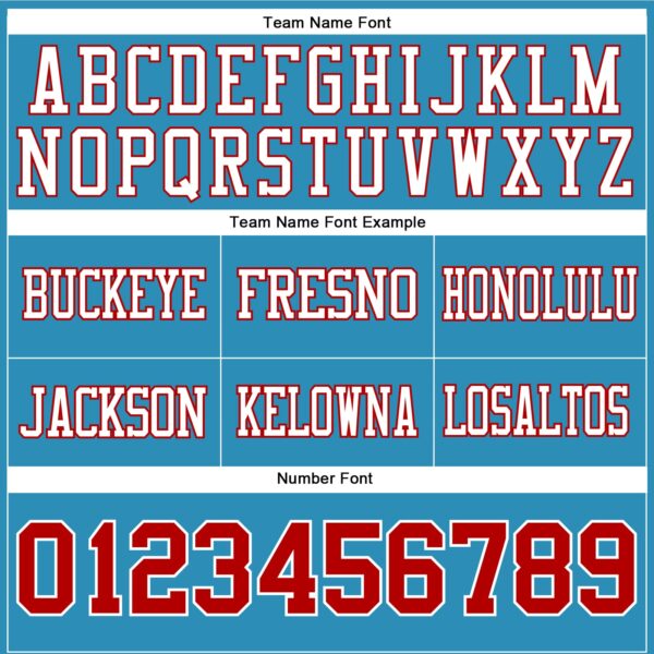 Custom Panther Blue Red-White Authentic Football Jersey