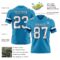 PantherBlue0128-2 Custom Panther Blue White-Navy Authentic Football Jersey