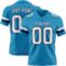 PantherBlue0128 Custom Panther Blue White-Navy Authentic Football Jersey