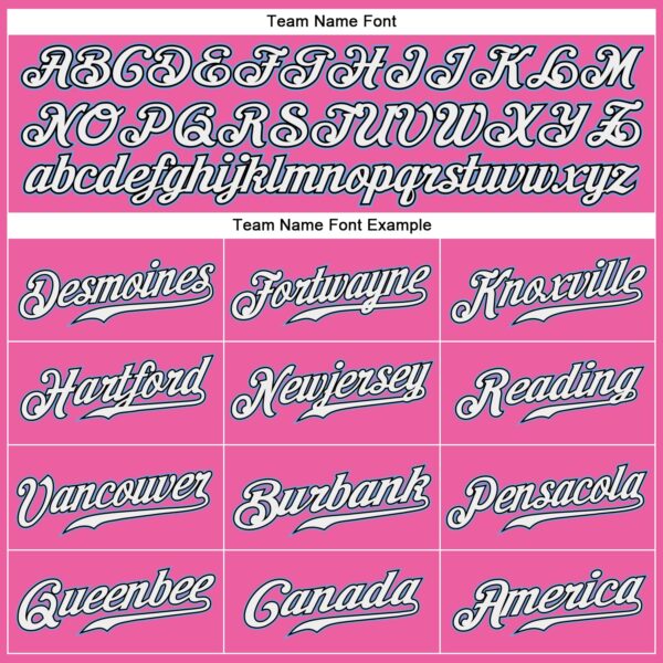 Custom Pink White-Light Blue Authentic Baseball Jersey