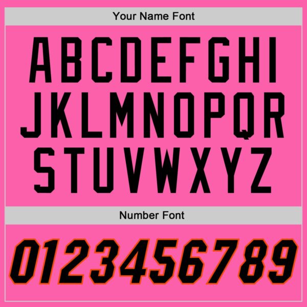 Custom Pink Black-Orange Authentic Baseball Jersey