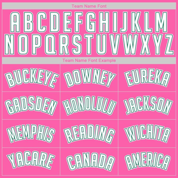 Custom Pink White-Kelly Green Authentic Baseball Jersey