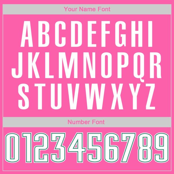 Custom Pink White-Kelly Green Authentic Baseball Jersey