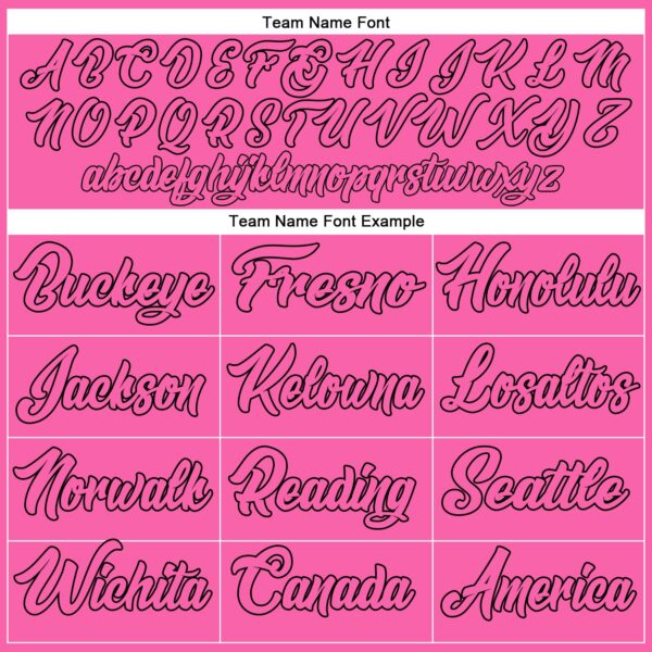 Custom Pink Pink-Black Authentic Baseball Jersey