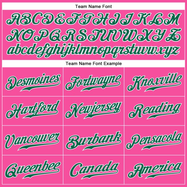 Custom Pink Kelly Green-White Authentic Sleeveless Baseball Jersey