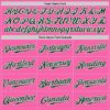 Custom Pink Green-White Authentic Baseball Jersey