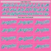 Custom Pink Teal-White Authentic Baseball Jersey