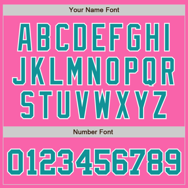 Custom Pink Teal-White Authentic Baseball Jersey