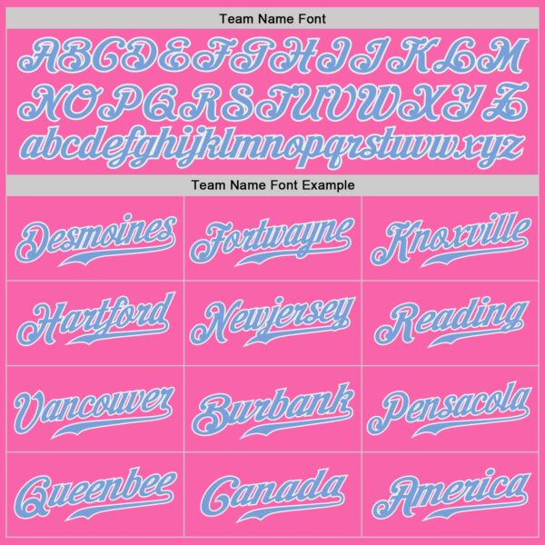 Custom Pink Light Blue-White Authentic Baseball Jersey