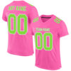 Custom Pink Neon Green-White Mesh Authentic Football Jersey