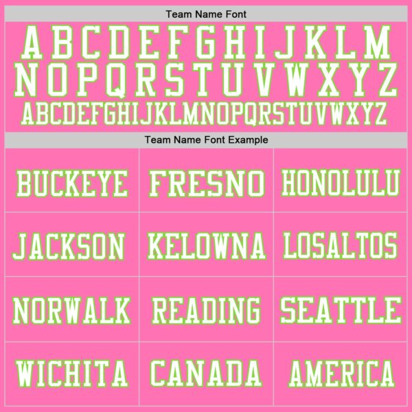 Custom Pink Neon Green-White Mesh Authentic Football Jersey