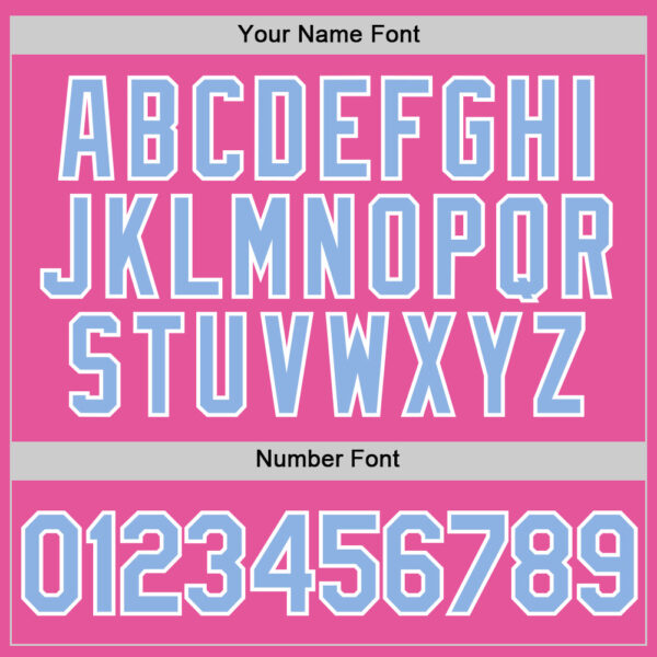 Custom Pink Light Blue-White Performance T-Shirt