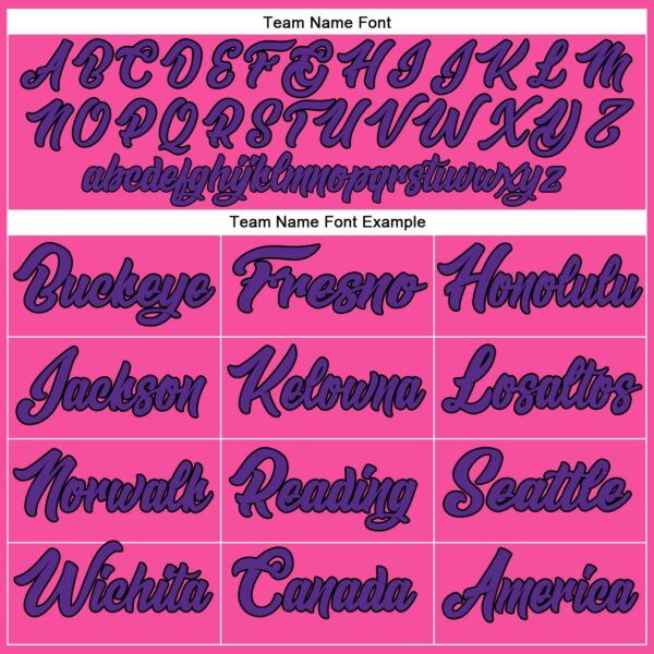 Custom Pink Purple-Black Authentic Baseball Jersey