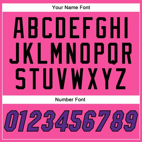 Custom Pink Purple-Black Authentic Baseball Jersey