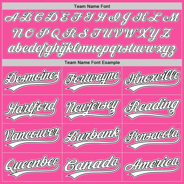 Custom Pink White-Black Authentic Baseball Jersey