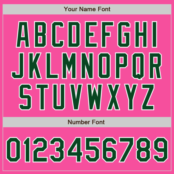 Custom Pink Green-White Authentic Baseball Jersey