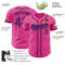 Custom Pink Purple-Black Authentic Baseball Jersey