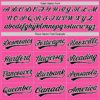 Custom Pink Black-White Authentic Baseball Jersey