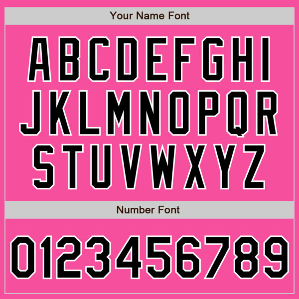 Custom Pink Black-White Authentic Baseball Jersey