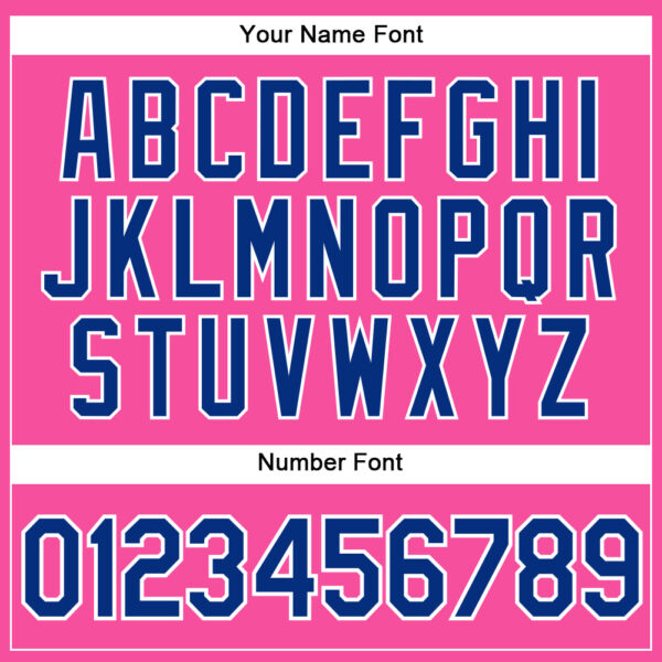 Custom Pink White Pinstripe Royal Authentic Baseball Jersey