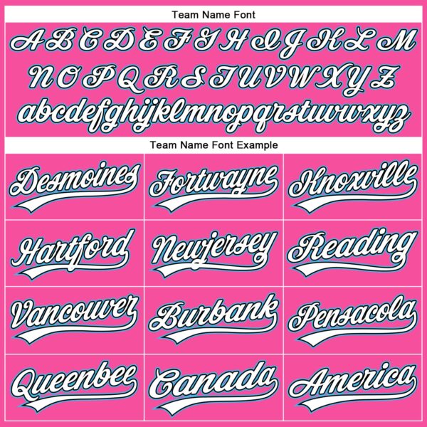 Custom Pink White Pinstripe Sky Blue Authentic Baseball Jersey