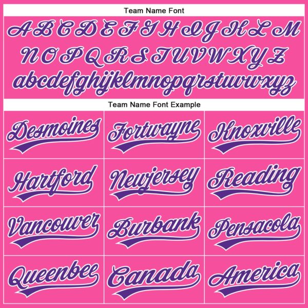 Custom Pink White Pinstripe Purple Authentic Baseball Jersey