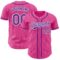 Custom Pink White Pinstripe Purple Authentic Baseball Jersey