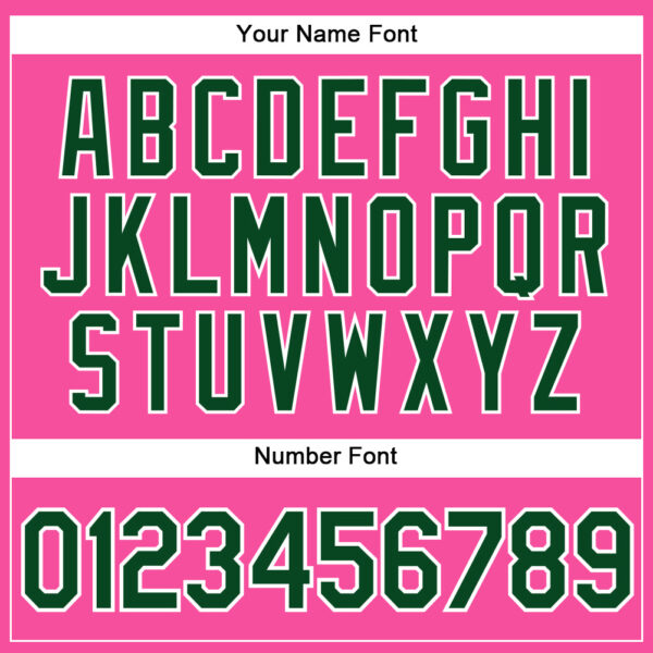 Custom Pink White Pinstripe Green Authentic Baseball Jersey