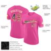 Custom Pink Vintage USA Flag-City Cream Performance T-Shirt