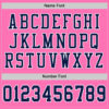 Custom Pink Navy-White Mesh Authentic Football Jersey
