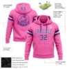 Custom Stitched Pink Purple-White Football Pullover Sweatshirt Hoodie