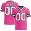 Custom Pink White-Kelly Green Authentic Football Jersey