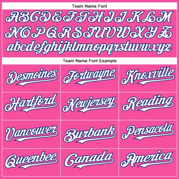 Custom Pink White-Royal Authentic Baseball Jersey
