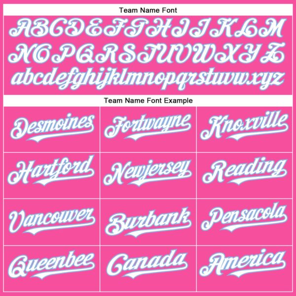 Custom Pink White-Light Blue Authentic Baseball Jersey