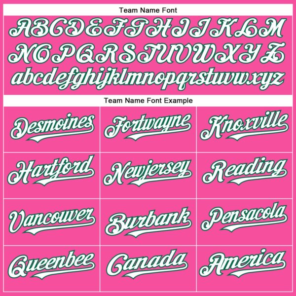 Custom Pink White-Kelly Green Authentic Baseball Jersey