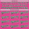 Custom Pink Green-White Authentic Throwback Baseball Jersey